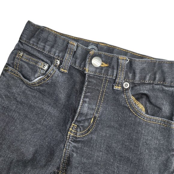 wonder nation relaxed boys adjustable jeans size 10 dark wash grey black blue - Picture 4 of 4